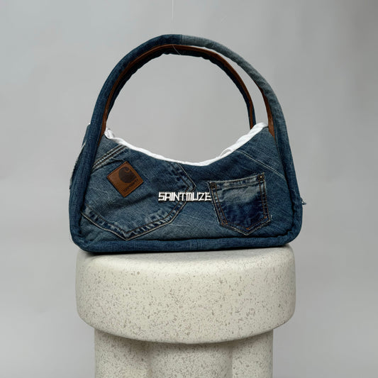 Round Denim Culture Shoulder Bag