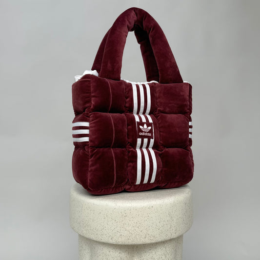 Everyday Bordeaux Velour Puffer Bag