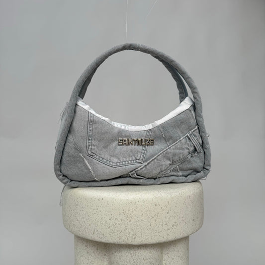 Round Denim Culture Shoulder Bag