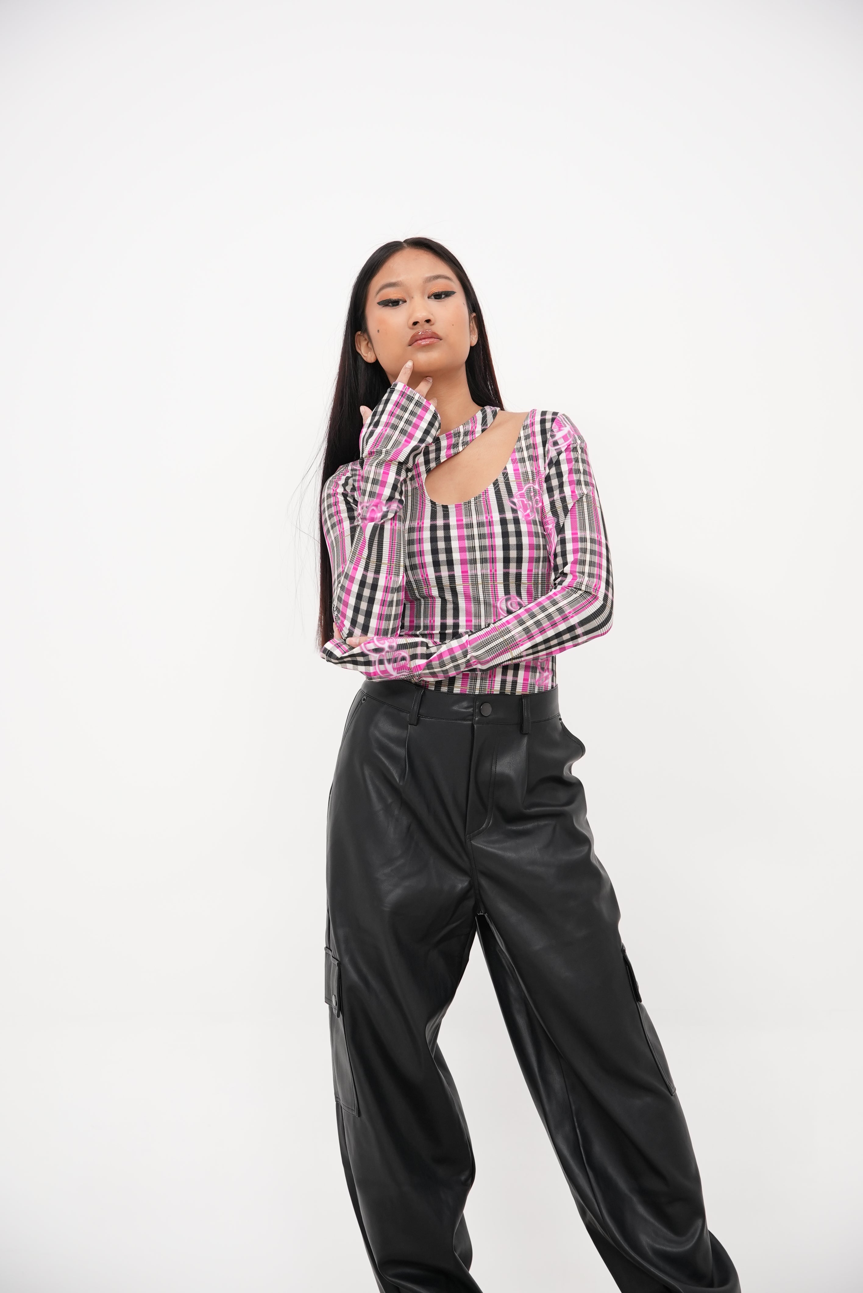 Refined Bodysuit Checkered