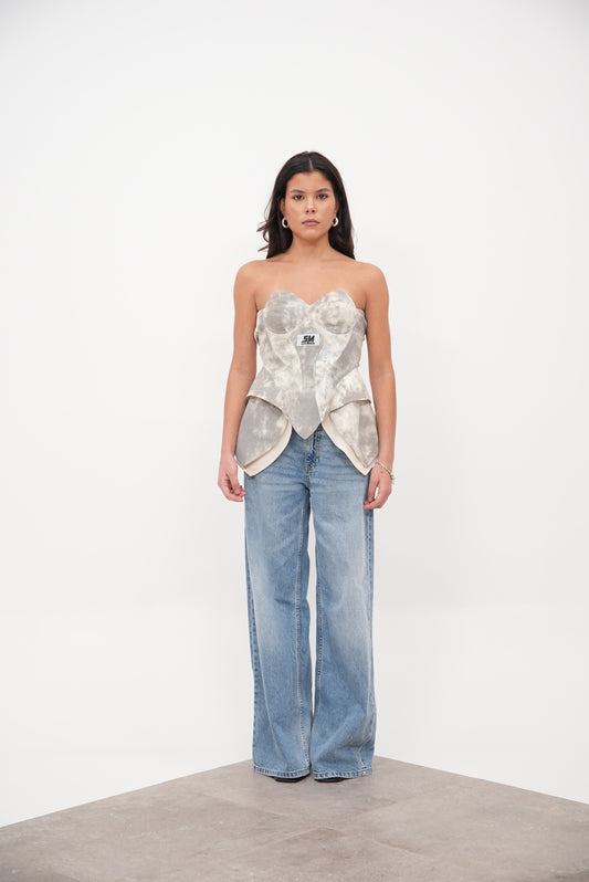 Sculpture Corset Denim Grey